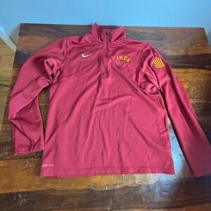 Nike Dri-FIT Iowa State Ames Quarter Zip‎ Pullover Mens Medium Red Long Sleeve